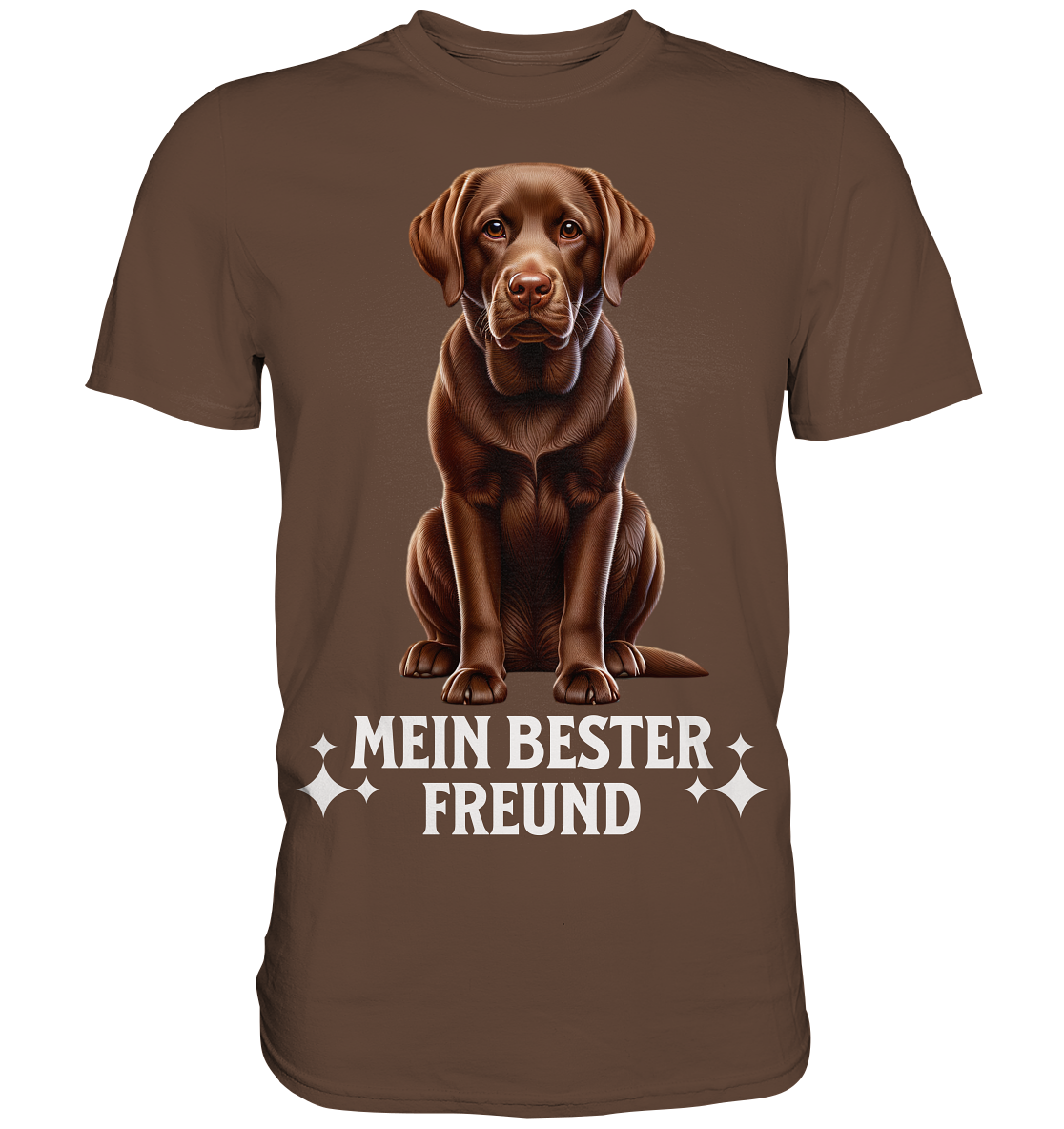 Sitzender Labrador, braun, Mein bester Freund - Premium Shirt