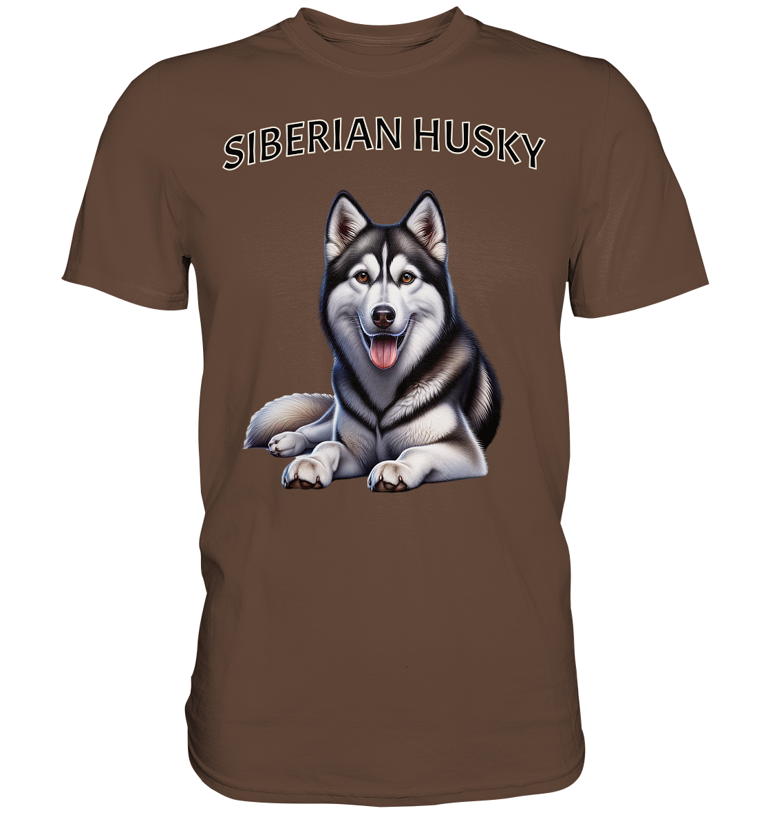 Siberian Husky, liegend - Premium Shirt