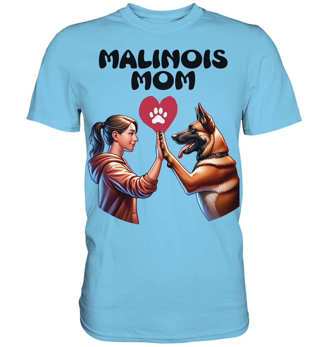 Malinois Mom mit Herz - Premium Shirt