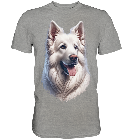 Weißer Schäferhund Portrait - Premium Shirt