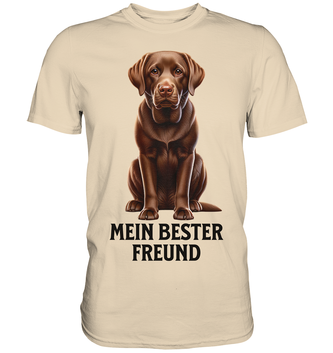 Sitzender Labrador, braun, Mein bester Freund - Premium Shirt