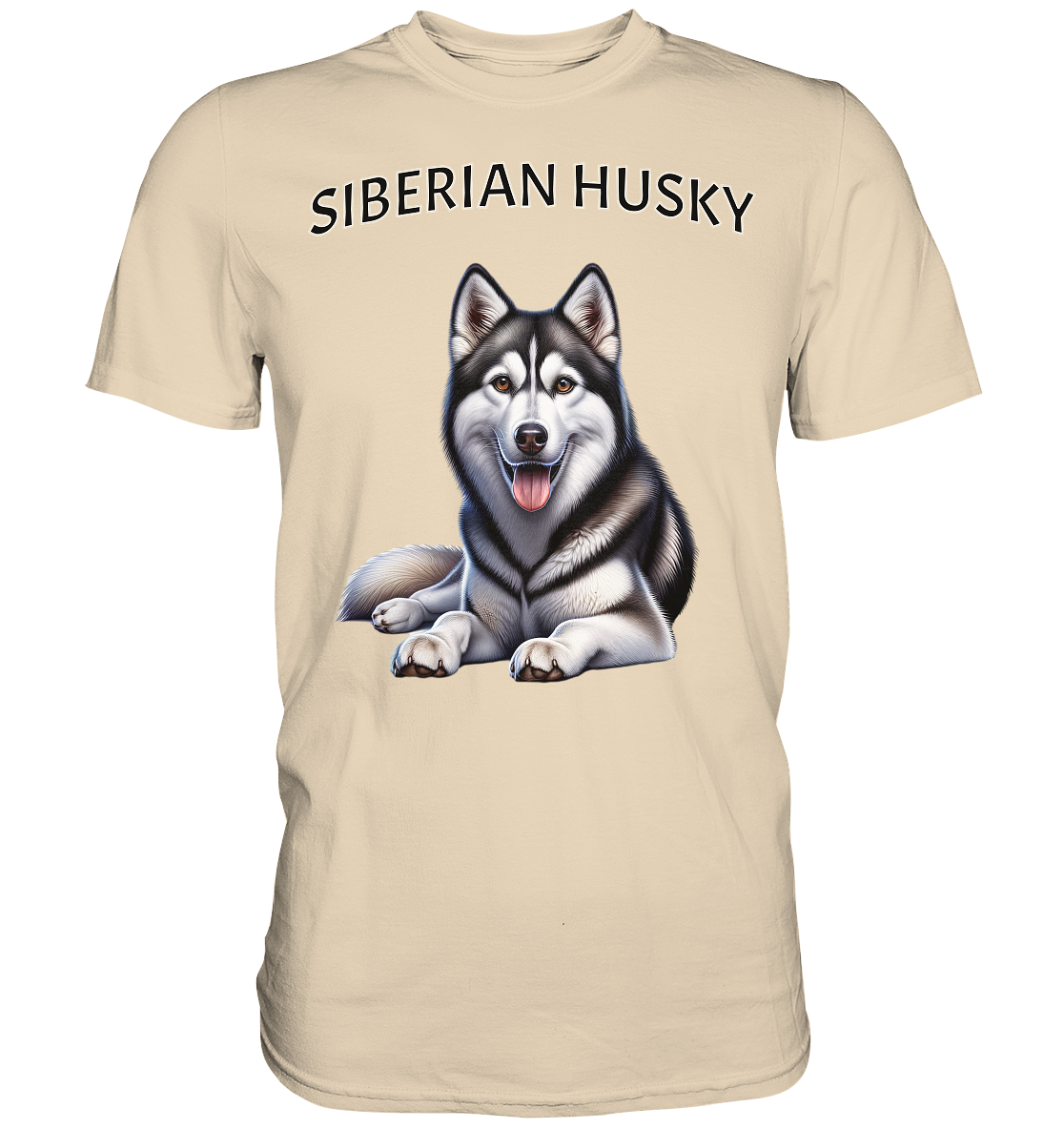 Siberian Husky, liegend - Premium Shirt