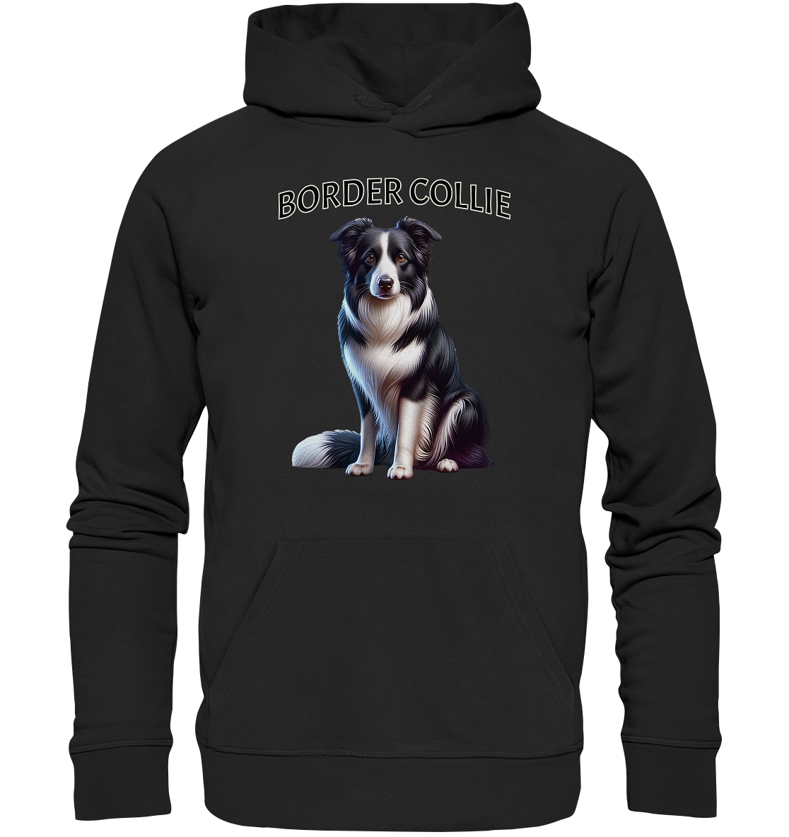 Border Collie, sitzend - Premium Unisex Hoodie