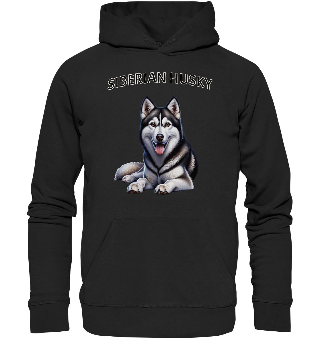 Siberian Husky, liegend - Premium Unisex Hoodie