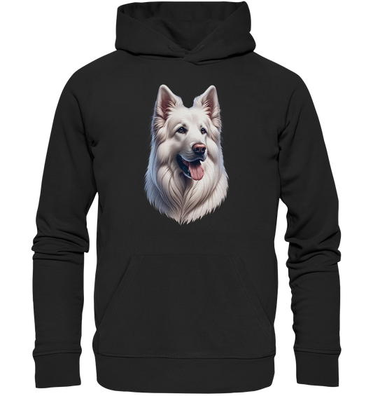 Weißer Schäferhund Portrait - Premium Unisex Hoodie