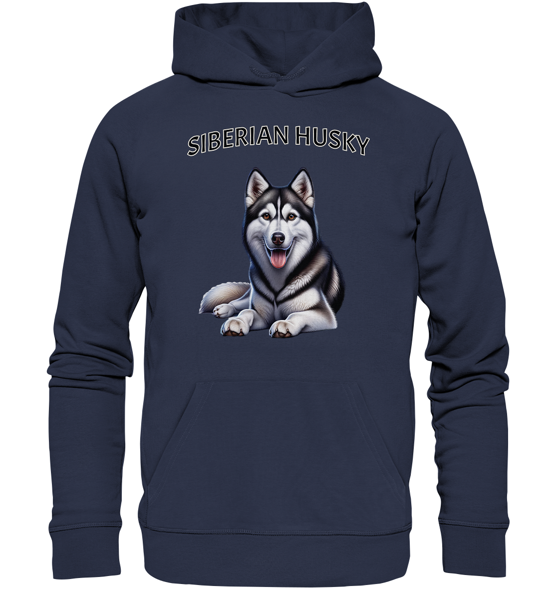 Siberian Husky, liegend - Premium Unisex Hoodie