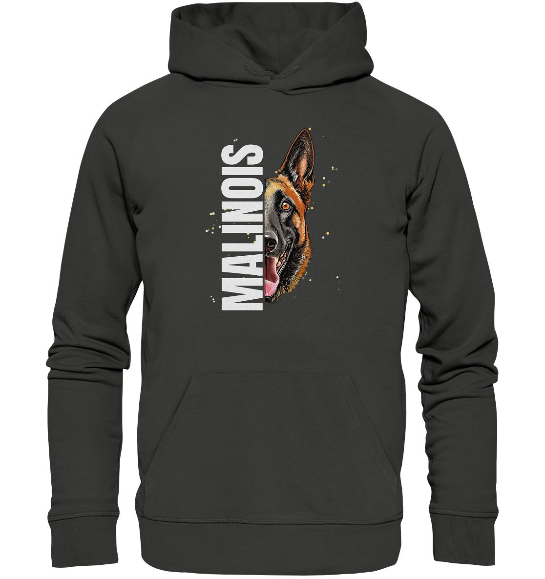 Malinois Schriftzug und Kopf - Premium Unisex Hoodie