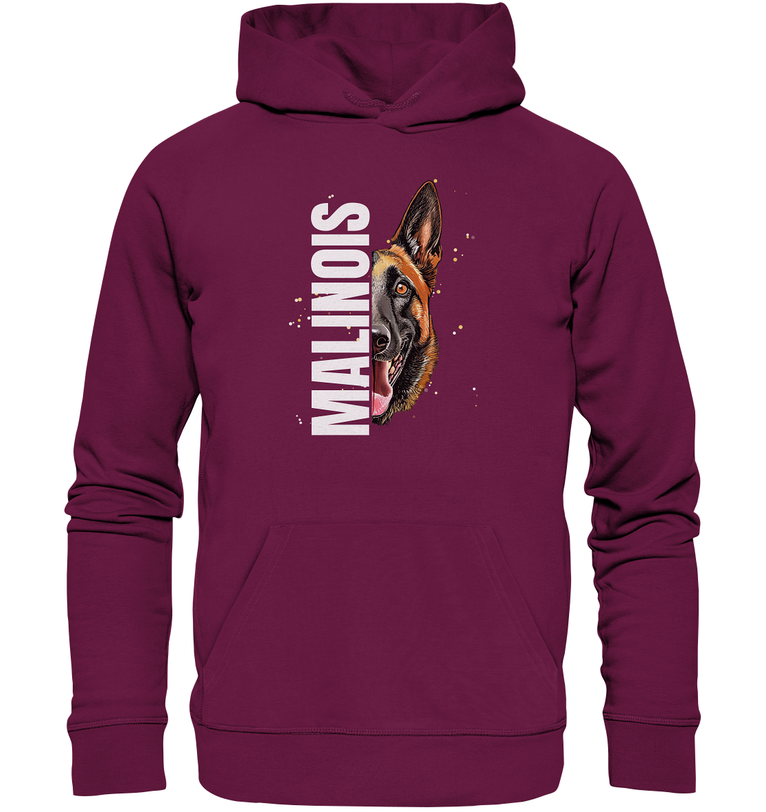 Malinois Schriftzug und Kopf - Premium Unisex Hoodie