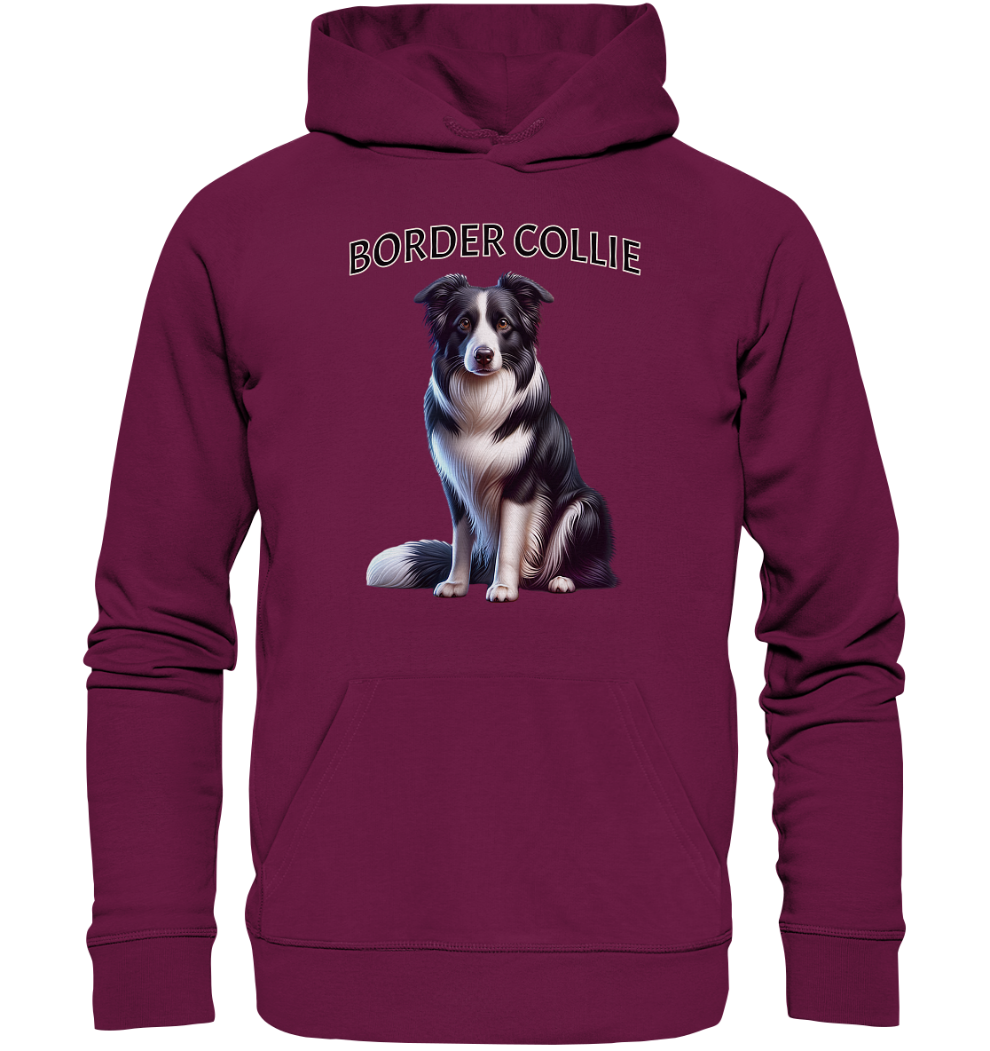 Border Collie, sitzend - Premium Unisex Hoodie