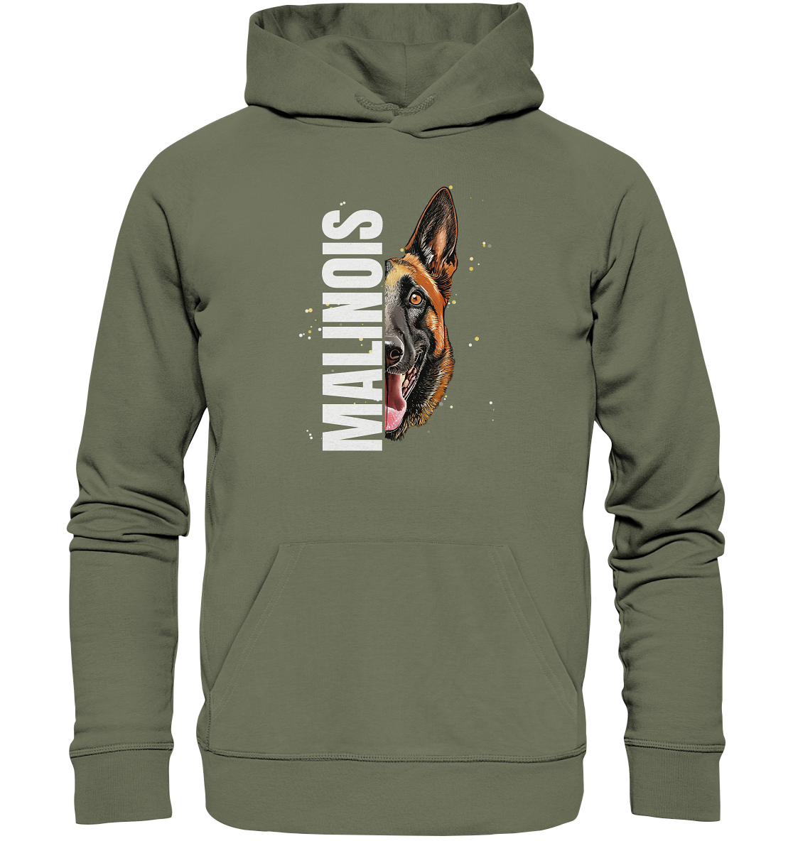 Malinois Schriftzug und Kopf - Premium Unisex Hoodie