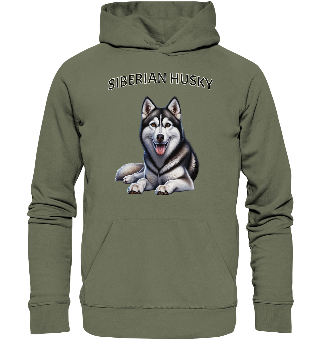 Siberian Husky, liegend - Premium Unisex Hoodie