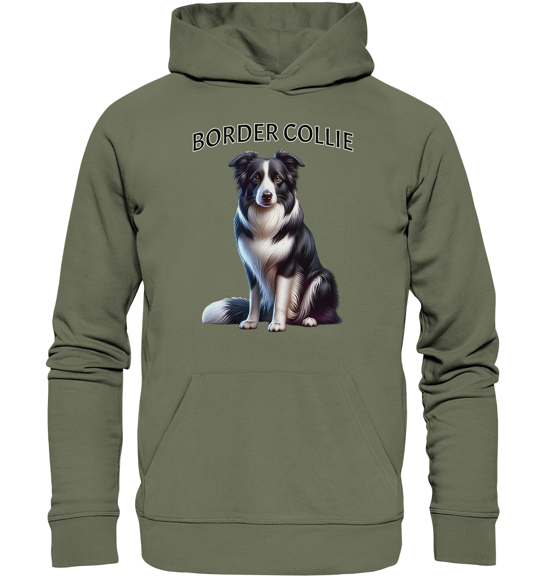 Border Collie, sitzend - Premium Unisex Hoodie