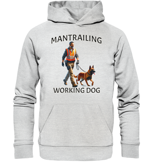 Mantrailing, Mann mit Malinois - Premium Unisex Hoodie