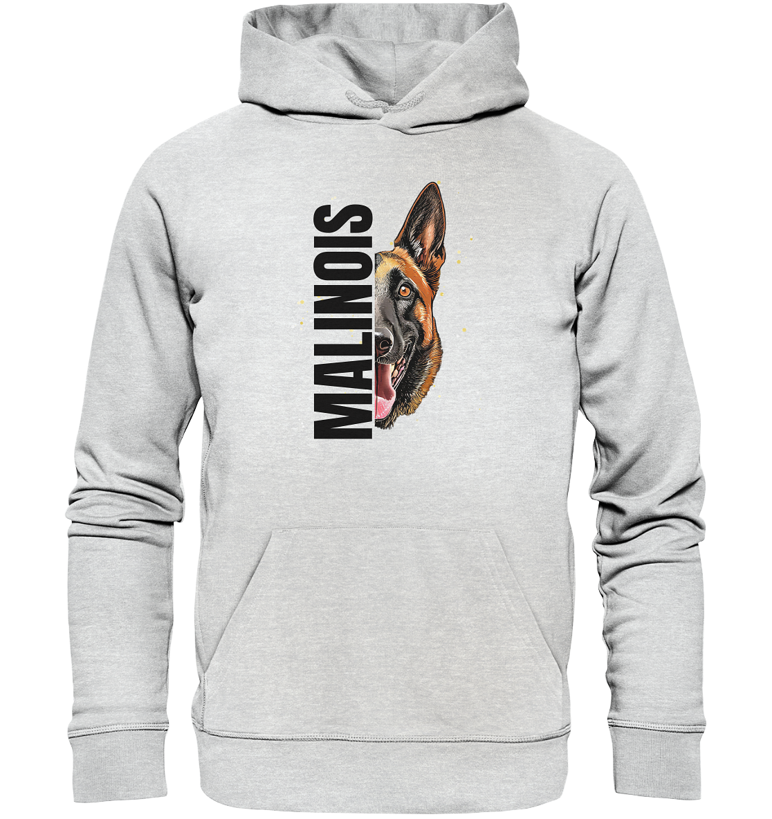 Malinois Schriftzug und Kopf - Premium Unisex Hoodie