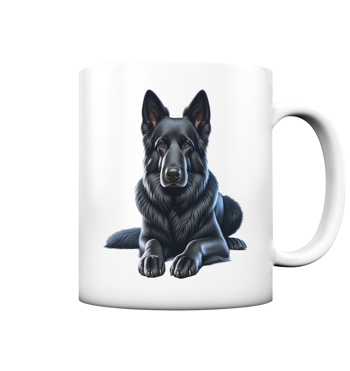 Schwarzer Schäferhund - Tasse matt