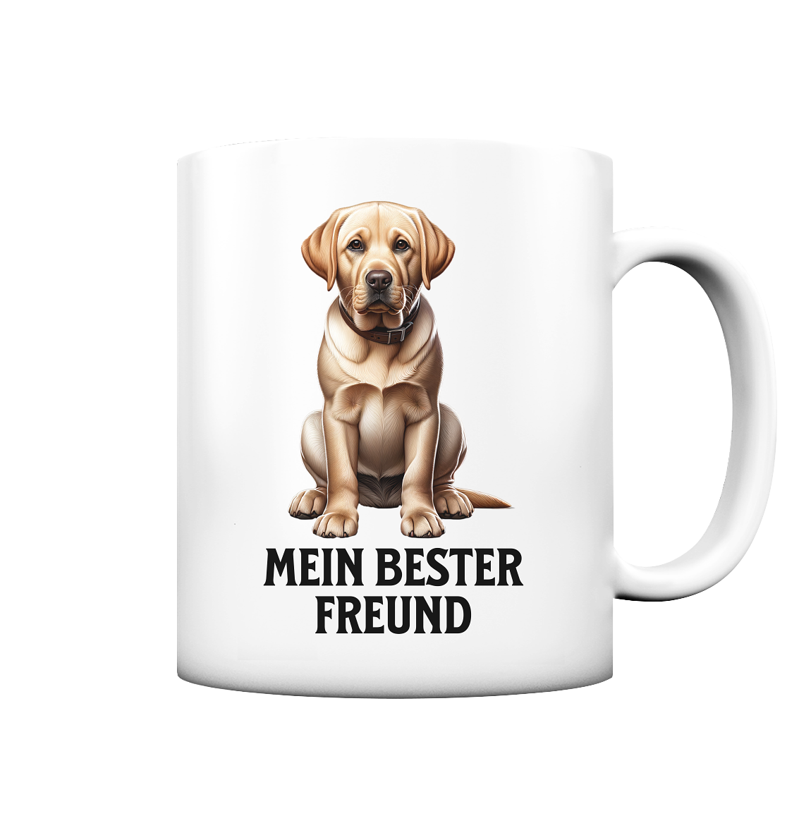 Sitzender Labrador, Mein bester Freund - Tasse matt