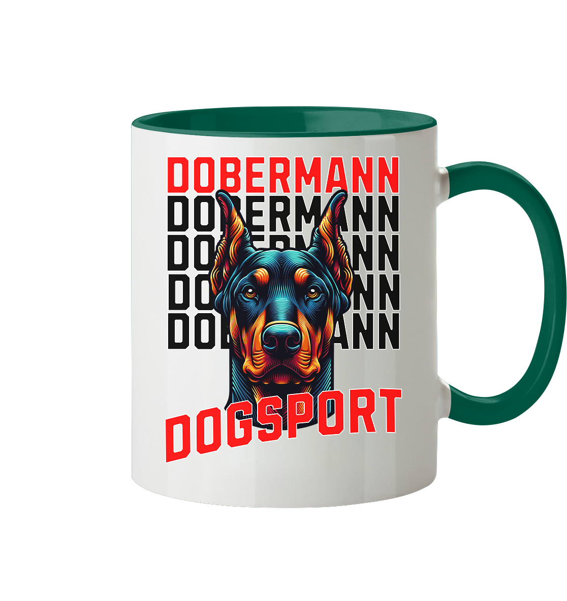 Dobermann Dogsport - Tasse zweifarbig