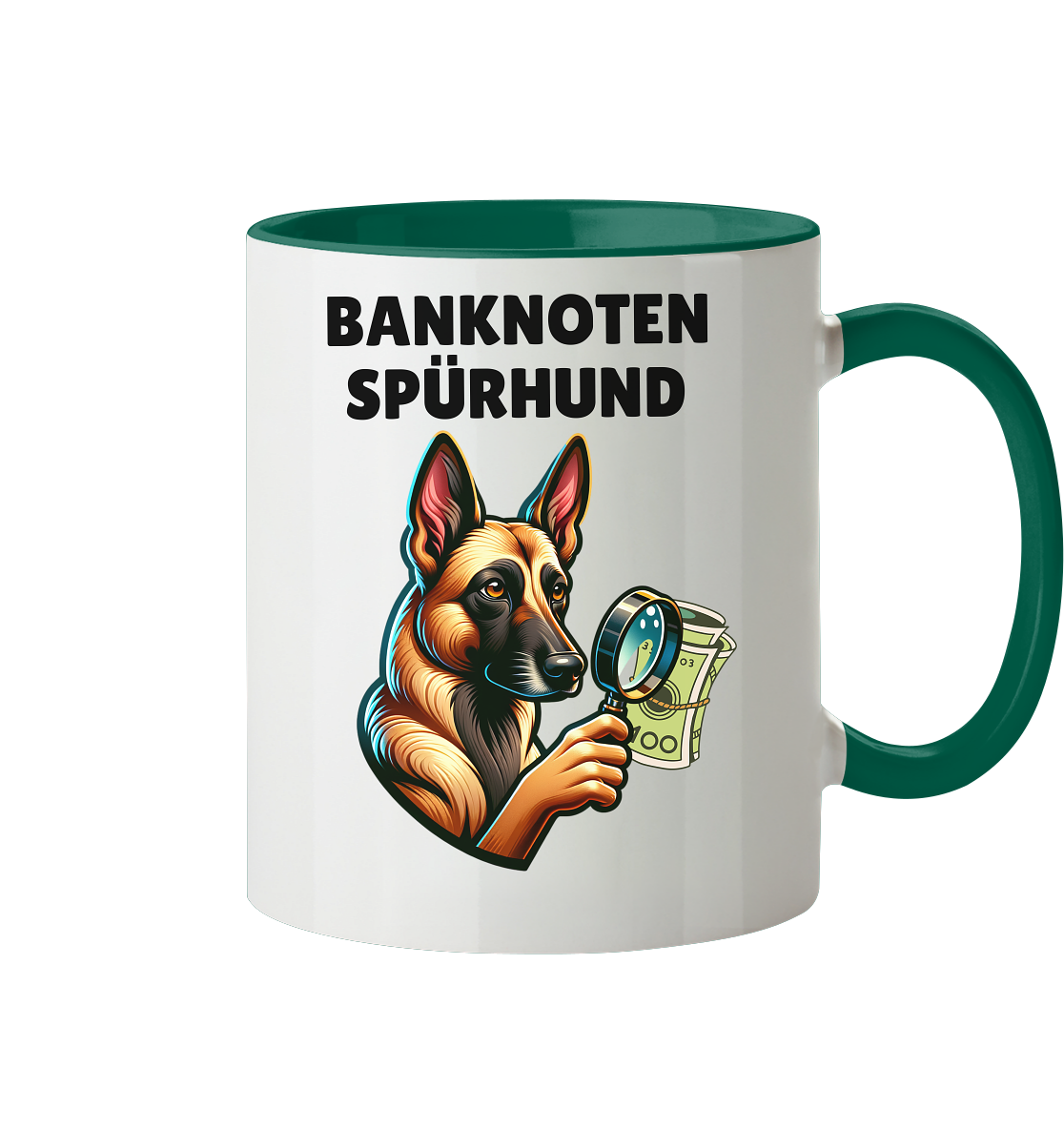 Banknoten Spürhund Malinois - Tasse zweifarbig