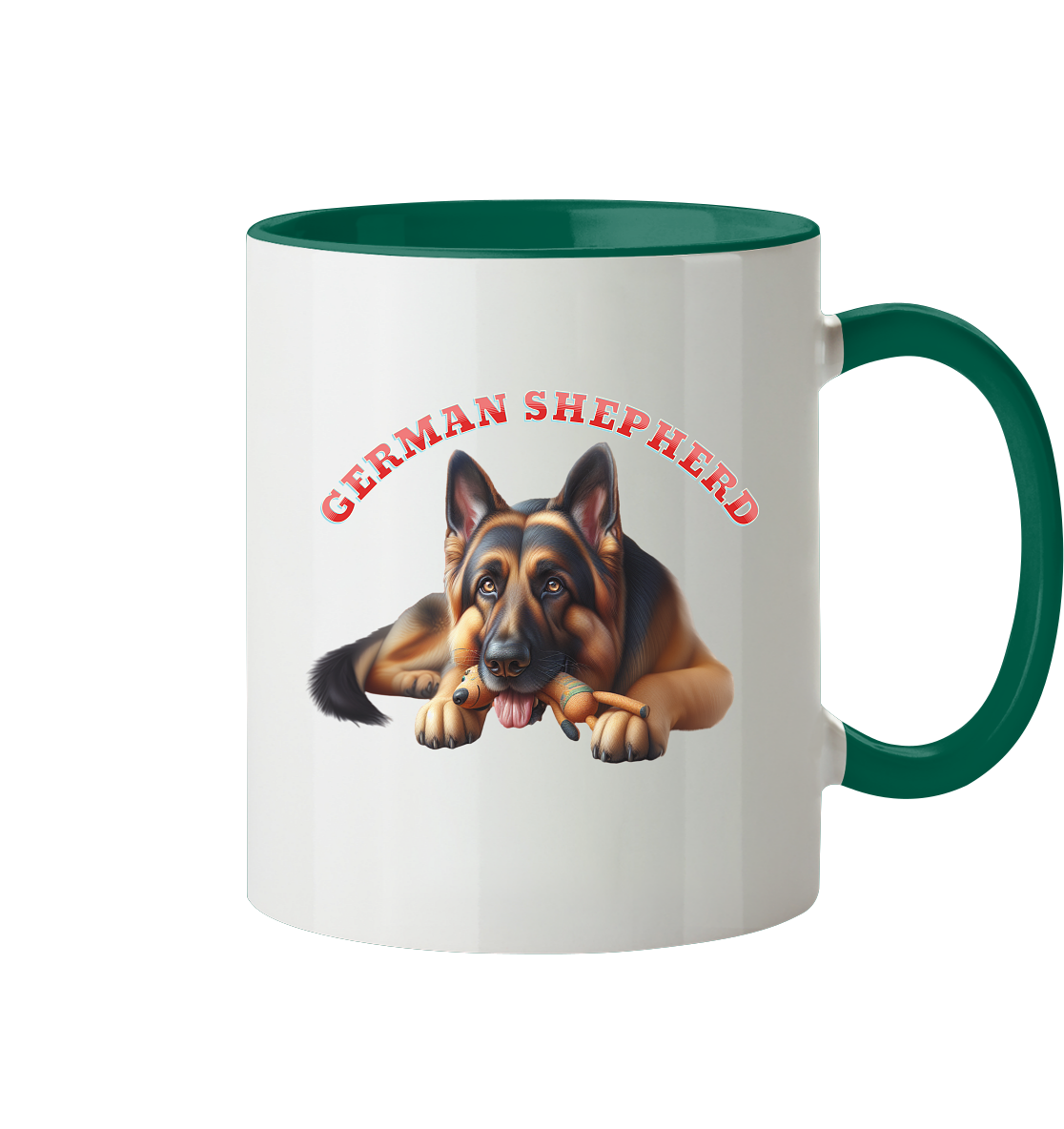 German Shepherd, Deutscher Schäferhund Tasse - Tasse zweifarbig