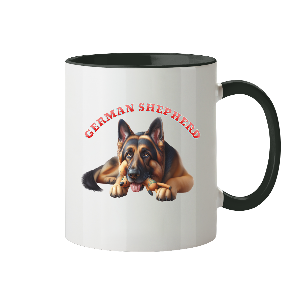 German Shepherd, Deutscher Schäferhund Tasse - Tasse zweifarbig