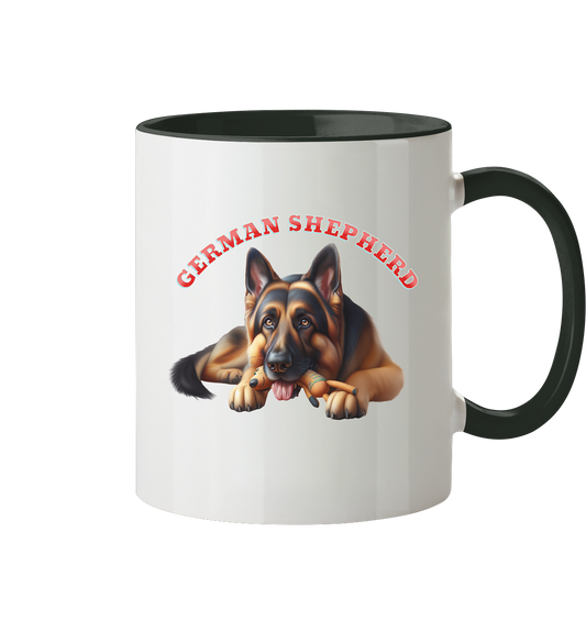 German Shepherd, Deutscher Schäferhund Tasse - Tasse zweifarbig