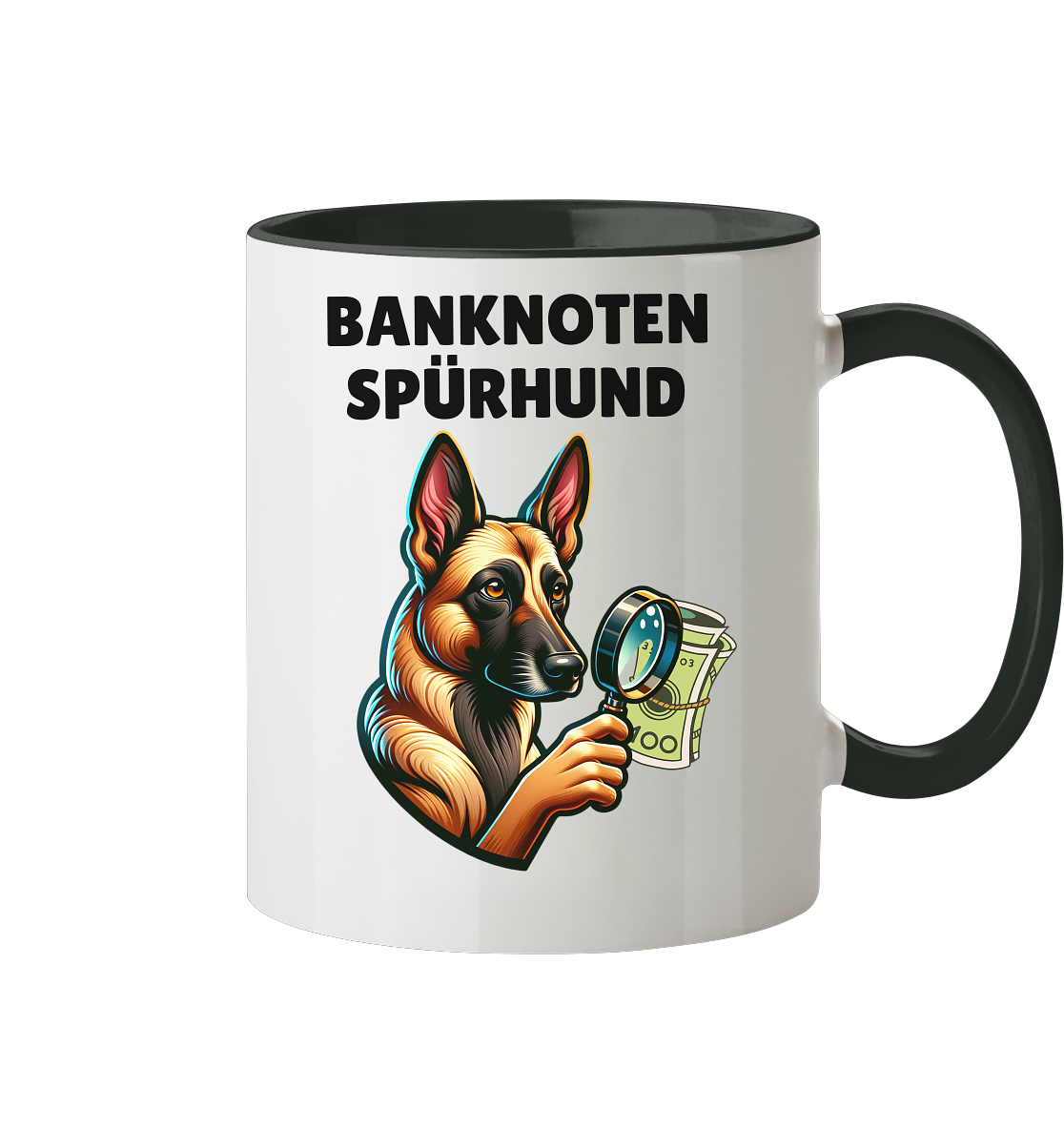 Banknoten Spürhund Malinois - Tasse zweifarbig