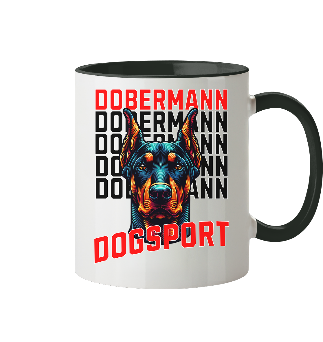 Dobermann Dogsport - Tasse zweifarbig