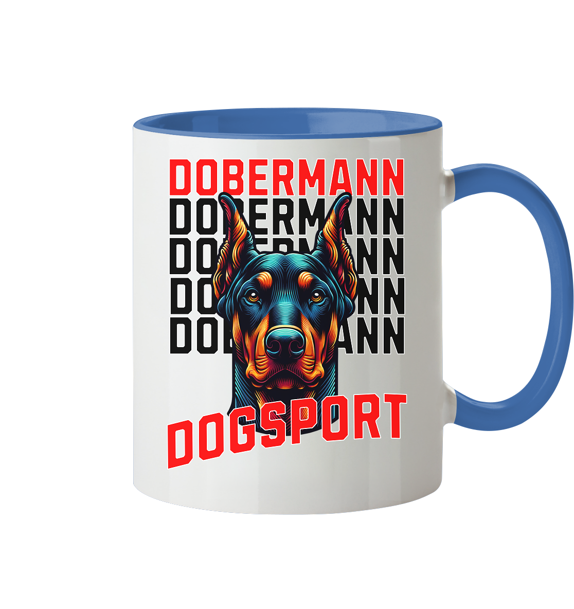 Dobermann Dogsport - Tasse zweifarbig