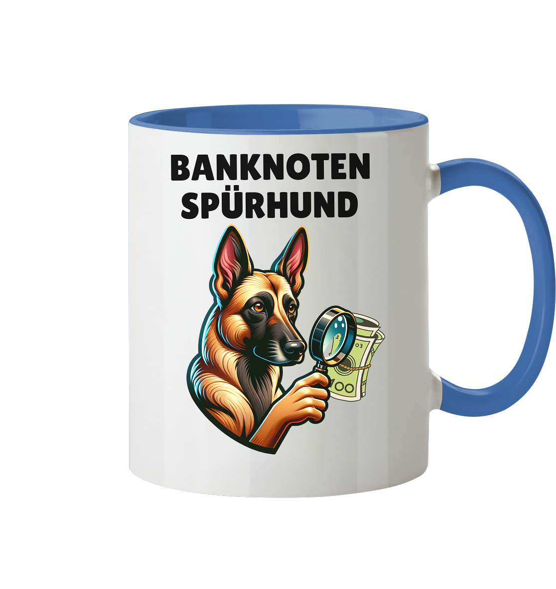 Banknoten Spürhund Malinois - Tasse zweifarbig