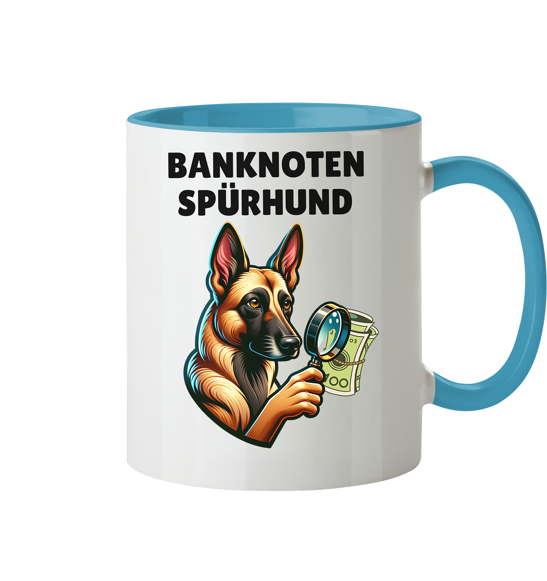 Banknoten Spürhund Malinois - Tasse zweifarbig