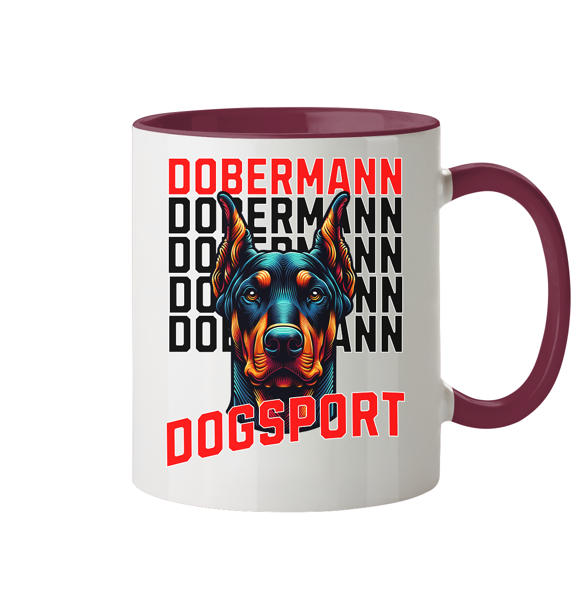 Dobermann Dogsport - Tasse zweifarbig