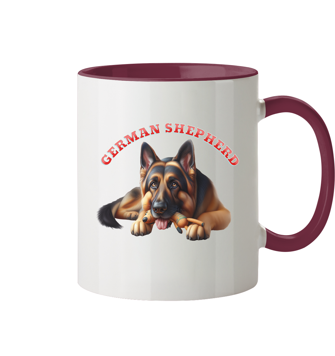 German Shepherd, Deutscher Schäferhund Tasse - Tasse zweifarbig