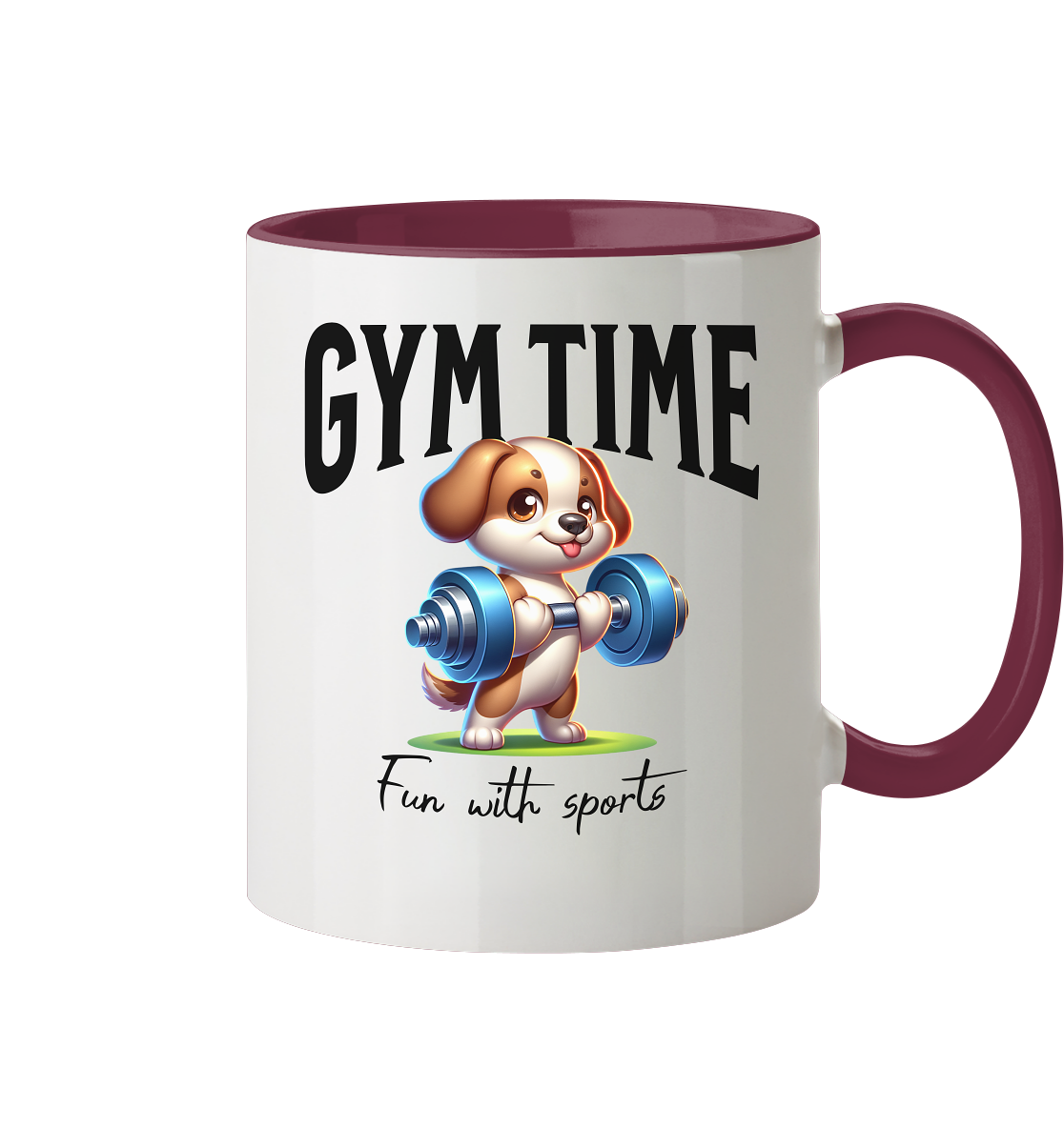 Gym Time - Fun with sports - Tasse zweifarbig