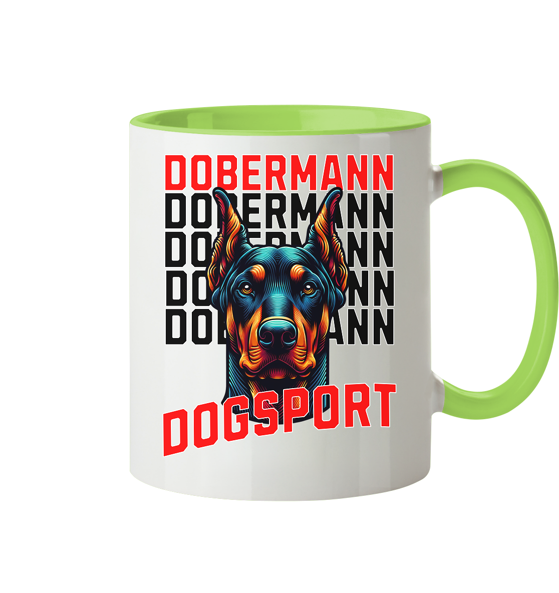 Dobermann Dogsport - Tasse zweifarbig