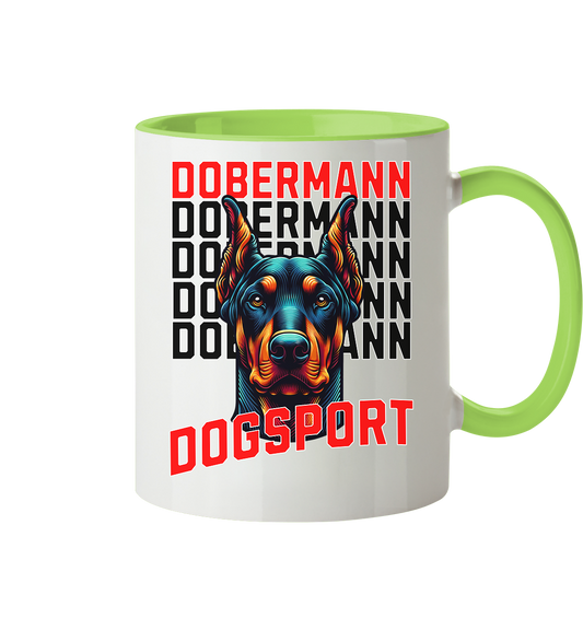 Dobermann Dogsport - Tasse zweifarbig