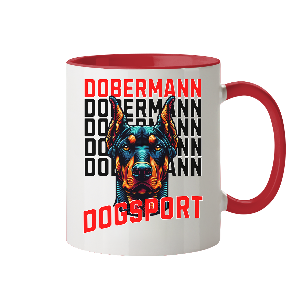 Dobermann Dogsport - Tasse zweifarbig