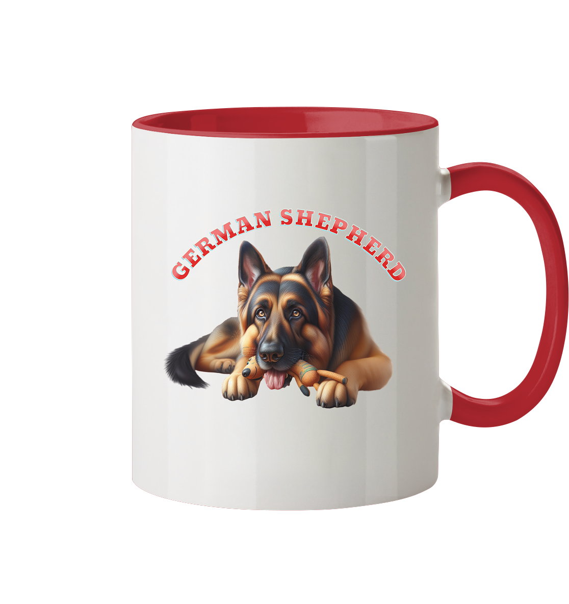 German Shepherd, Deutscher Schäferhund Tasse - Tasse zweifarbig