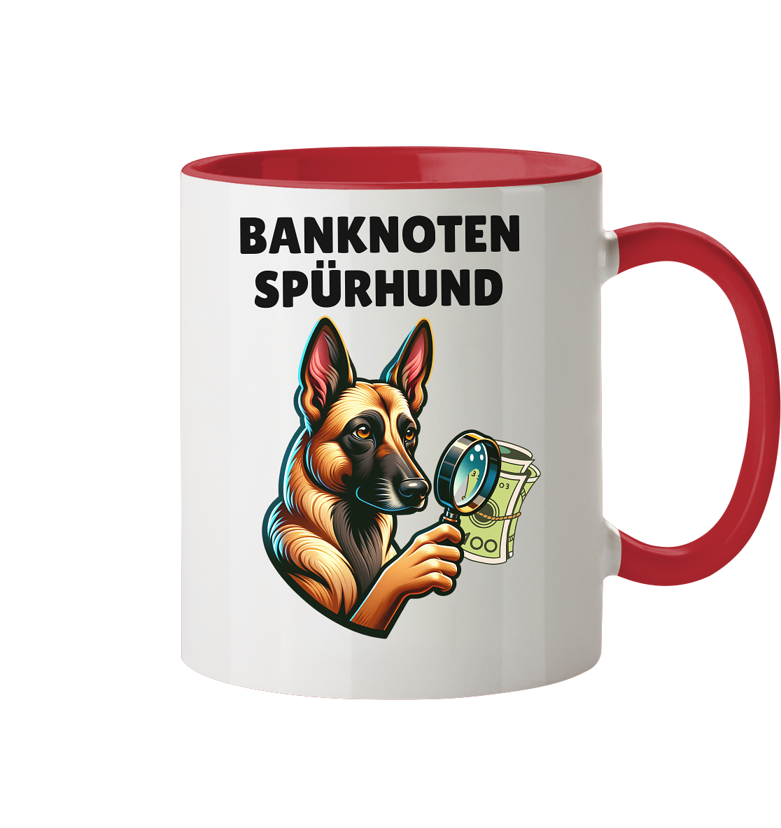 Banknoten Spürhund Malinois - Tasse zweifarbig