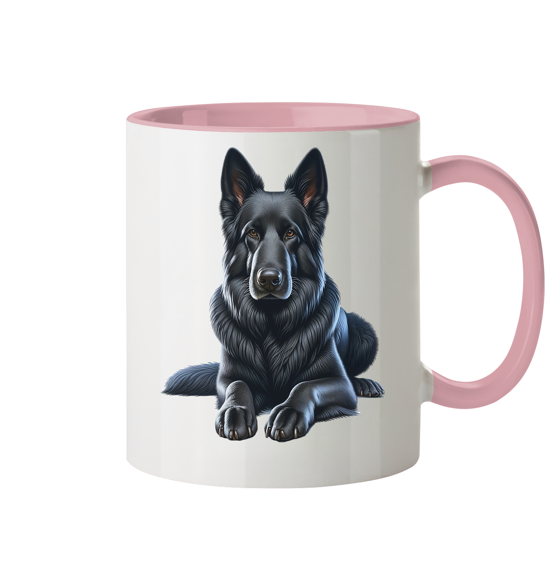 Schwarzer Schäferhund - Tasse zweifarbig