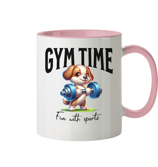 Gym Time - Fun with sports - Tasse zweifarbig