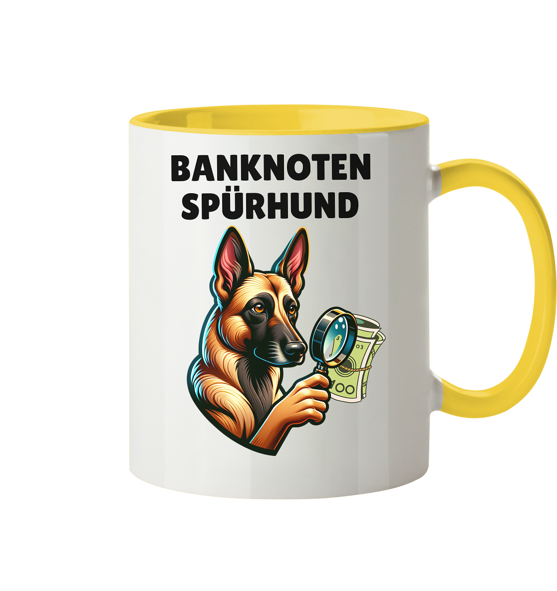 Banknoten Spürhund Malinois - Tasse zweifarbig